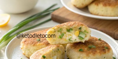 Кето-зразы с яйцом и зелёным луком